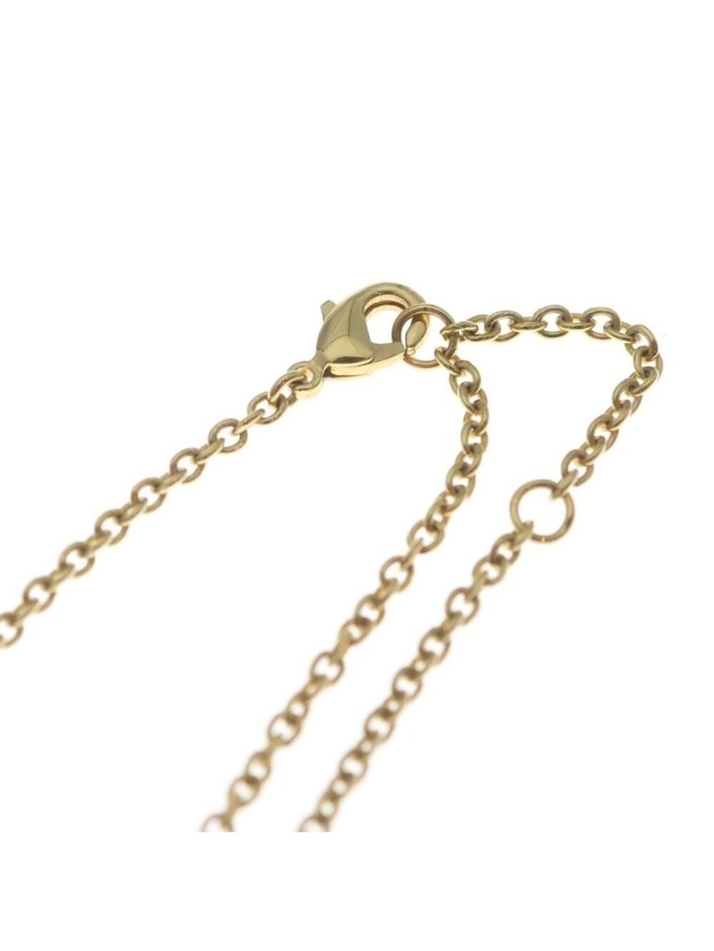 Fendi Line Stone Circle Logo Necklace Pendant Chain Gold - Picture 4 of 6
